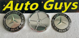 Set of 4 New 68mm OEM MERCEDES BENZ Wheel Center Caps Hub Badge