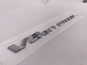 1x Chrome Mercedes Benz letters Badge Emblem sticker V8 BITURBO & V12 BITURBO
