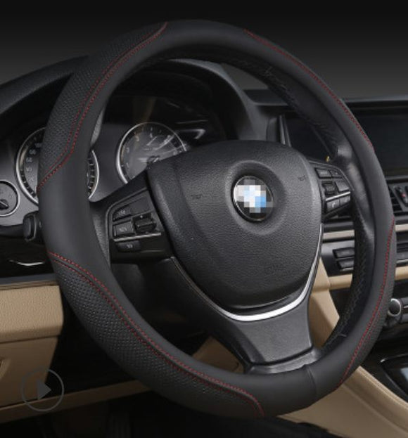 38cm Universal Car steering wheel cover High quality leather x1
