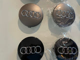 Set of 4 Audi Wheel Center Hub Cap Badge alloy wheels 59mm 60mm