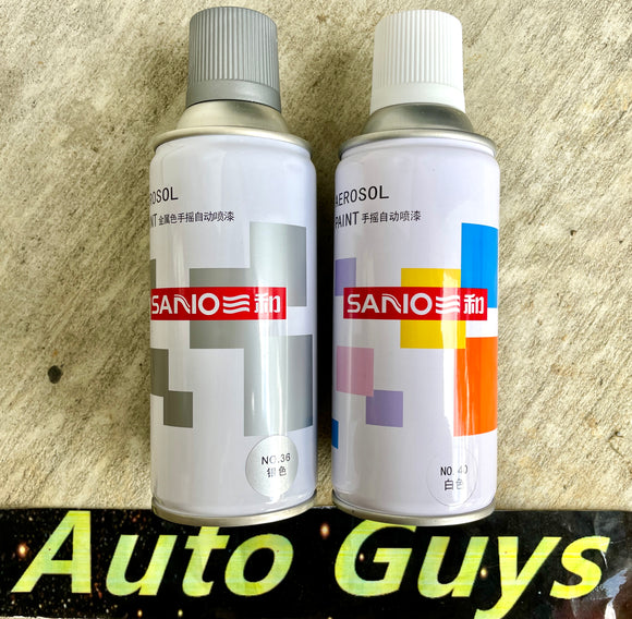 1 x Aerosol Paint Spray 350ml 235g White & Silver Clear