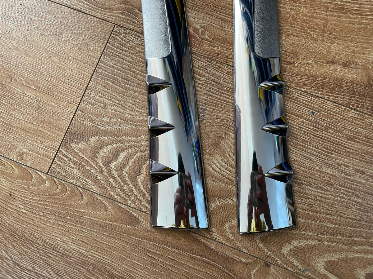 Pair Toyota Hiace Front door Pillar Cover Trim Chrome 20052020 Auto