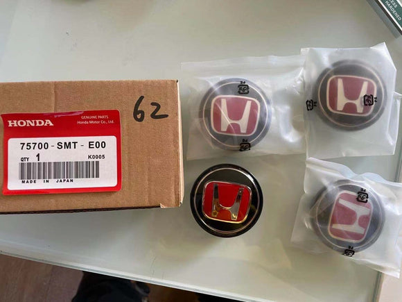 Type R Series Red HONDA Wheel Center Hub Caps 61mm 62mm ( Set of 4 )
