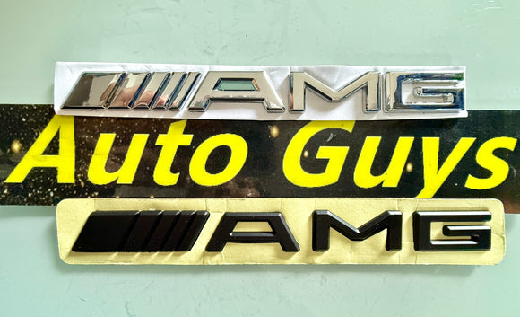 Mercedes-Benz AMG Badge Emblem Decal Trunk Fender Sticker Logo Chrome Black