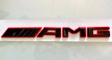 AMG Sticker Emblem Red & Blue & Silver badge trunk lid Mercedes Benz Badge