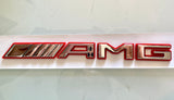 AMG Sticker Emblem Red & Blue & Silver badge trunk lid Mercedes Benz Badge