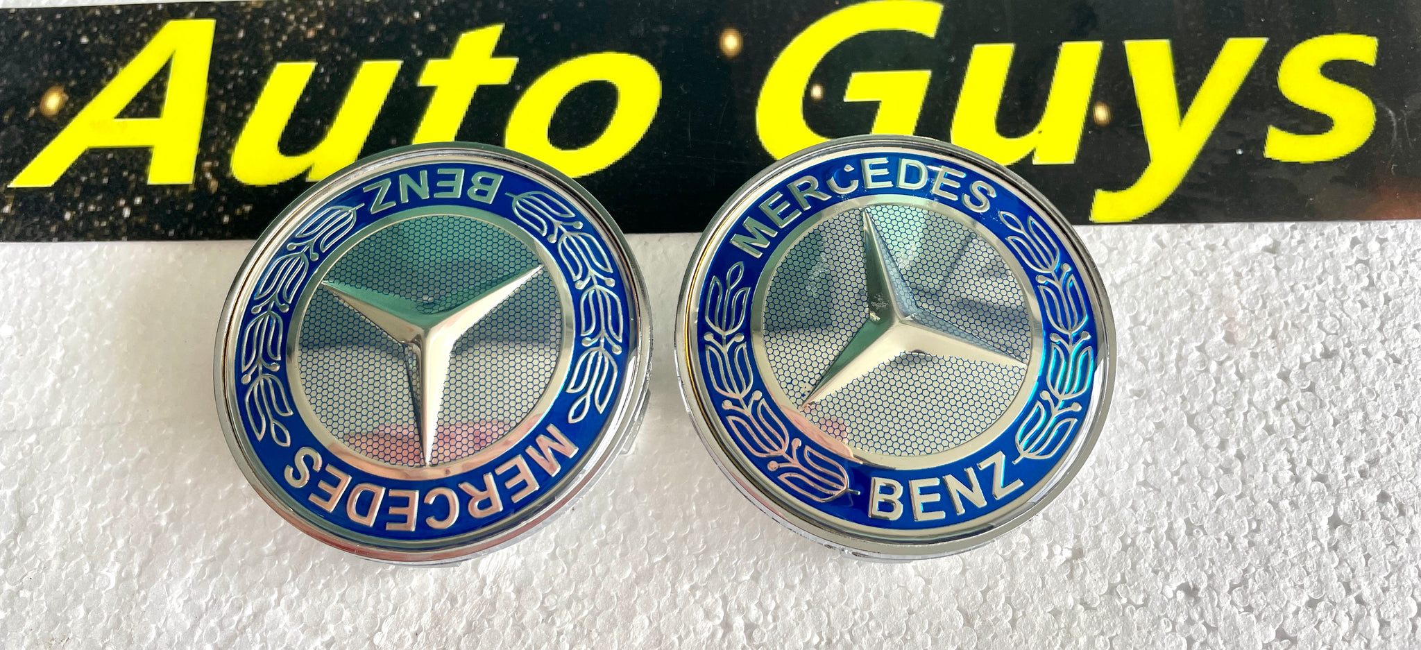 4Pack Fits Mercedes-Benz Wheel Center Caps Emblem Blue