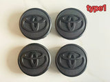 4 Pieces 56mm 57mm Toyota Silver/Black/Matt Black Wheel Center Caps Cap Badge