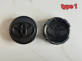 4 Pieces 56mm 57mm Toyota Silver/Black/Matt Black Wheel Center Caps Cap Badge