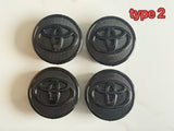 4 Pieces 56mm 57mm Toyota Silver/Black/Matt Black Wheel Center Caps Cap Badge