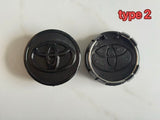4 Pieces 56mm 57mm Toyota Silver/Black/Matt Black Wheel Center Caps Cap Badge