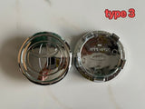 4 Pieces 56mm 57mm Toyota Silver/Black/Matt Black Wheel Center Caps Cap Badge