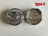 4 Pieces 56mm 57mm Toyota Silver/Black/Matt Black Wheel Center Caps Cap Badge