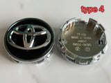 4pcs 61mm 62mm TOYOTA  logo car Wheel Center Hub Caps badge