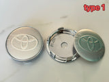 4 Pieces 59mm 60mm Toyota Black Silver Red Wheel Center Caps Cap Badge
