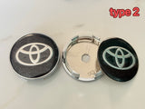 4 Pieces 59mm 60mm Toyota Black Silver Red Wheel Center Caps Cap Badge
