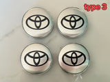 4 Pieces 59mm 60mm Toyota Black Silver Red Wheel Center Caps Cap Badge