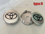 4 Pieces 59mm 60mm Toyota Black Silver Red Wheel Center Caps Cap Badge