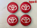 4 Pieces 59mm 60mm Toyota Black Silver Red Wheel Center Caps Cap Badge