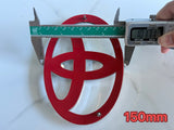Toyota Badge Silver/Black 120mm 130mm 140mm 150mm 160mm 170mm 57mm