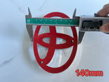 Toyota Badge Silver/Black 120mm 130mm 140mm 150mm 160mm 170mm 57mm
