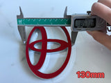 Toyota Badge Silver/Black 120mm 130mm 140mm 150mm 160mm 170mm 57mm
