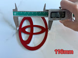 Toyota Badge Silver/Black 120mm 130mm 140mm 150mm 160mm 170mm 57mm