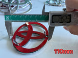 Toyota Badge Silver/Black 120mm 130mm 140mm 150mm 160mm 170mm 57mm