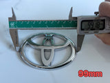 Toyota Badge Silver/Black 120mm 130mm 140mm 150mm 160mm 170mm 57mm