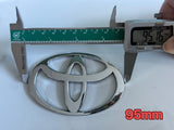 Toyota Badge Silver/Black 120mm 130mm 140mm 150mm 160mm 170mm 57mm
