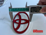 Toyota Badge Silver/Black 120mm 130mm 140mm 150mm 160mm 170mm 57mm
