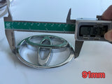 Toyota Badge Silver/Black 120mm 130mm 140mm 150mm 160mm 170mm 57mm
