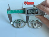 Toyota Badge Silver/Black 120mm 130mm 140mm 150mm 160mm 170mm 57mm