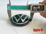 1Pcs 65mm Volkswagen VW Wheel Centre hub Cap Badges Black Blue