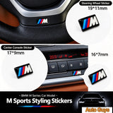 BMW M Sport Sticker Badge Steering Wheel Centre Console 16/17/19mm