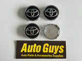 4 Pieces 53mm 54mm Toyota Black Wheel Center Caps Cap Badge