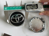 4 Pieces 53mm 54mm Toyota Black Wheel Center Caps Cap Badge