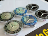 Set of 4 New 68mm OEM MERCEDES BENZ Wheel Center Caps Hub Badge