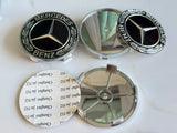 Set of 4 New 68mm OEM MERCEDES BENZ Wheel Center Caps Hub Badge