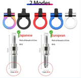 Tow Hook M18 X 2.5 Aluminum Folding Ring Screw Bumper Mount ( Japanese )