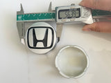 4pcs Honda Wheel Centre Caps Silver Black Long Clips Hub Caps Badge 56mm
