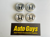 4pcs Honda Wheel Centre Caps Hub Caps Badge Silver Black 56mm