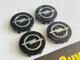 4pcs Opel Wheel Centre Cap Hub Cover Black Silver 58mm