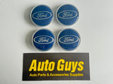 4Pcs Ford Wheel Center Caps Hub Badge Blue & Silver 62mm 63mm