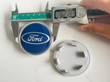 4Pcs Ford Wheel Center Caps Hub Badge Blue & Silver 62mm 63mm