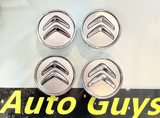 4Pcs Wheel Center Hub caps badge 60mm for Citroen Black or Silver