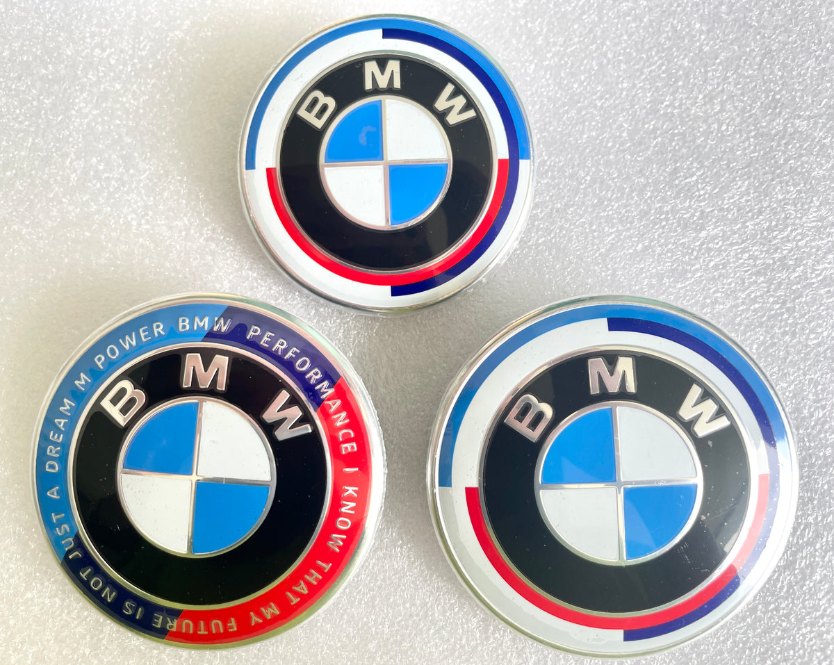 1 X MODIFIX | BMW M Performance 50th Anniversary Emblem Badge Centre C ...