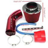 Universal Car Cold Air Intake Filter Alumimum Induction Kit Pipe Hose System