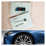 2x BMW M Sport Emblem Sticker BLACK & SILVER Side Car M Power Badge 4.5 x 1.5cm