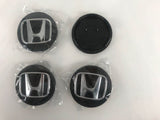 SET of 4 Honda Black Wheel Caps 69mm